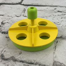 Vintage Fisher Price Little People Replacement Merry Go Round Green Yellow - $11.88