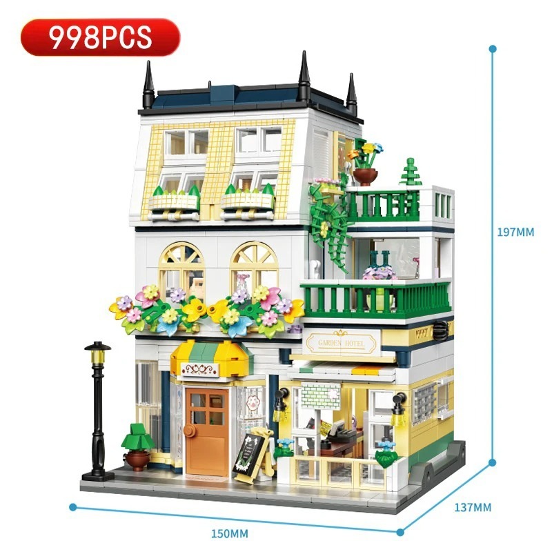 Florist Construction Building Blocks Flower Shop Toy Model Set For Kids ... - $61.99