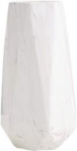 10 Inch White Marble Ceramic Flower Vase Home Decor Vase And, Bridal Shower - £26.85 GBP