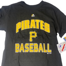 Pittsburgh Pirates T-shirt Youth official Majestic MLB Black - £18.37 GBP