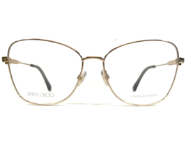 Jimmy Choo Eyeglasses Frames JC304 000 Gold Butterfly Sparkly Crystals 56-15-145 - £37.19 GBP