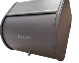 Bread Box  For Kitchen Countertop Metal Gray - £28.62 GBP