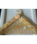 Lindsay Phillips SwitchFlops Straps &quot;NICOLE&quot; Orange/Beige Size M 7/8 - €14,74 EUR
