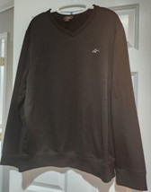 Greg Norman XL Adult Men&#39;s Black v-neck pullover golf sweatshirt Tasso Ella - £7.59 GBP