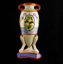 Antique ornate Vase - nippon urn - Japanese hand painted - Vintage signed greek  - £97.96 GBP