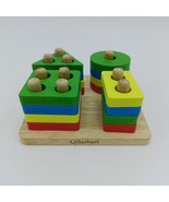 Qilerball Infant toys Wooden Sorting Stacking Toys for Shape Color Recog... - £12.75 GBP