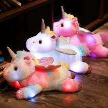 38cm creative Toy Luminous Pillow Soft Stuffed Plush Glowing Unicorn Cus... - $7.09+