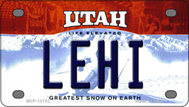 Lehi Utah Novelty Mini Metal License Plate Tag - £11.71 GBP