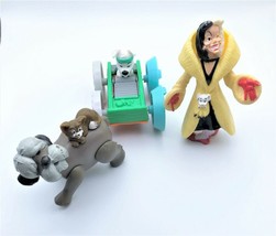 Disney 101 Dalmations Lot of 3 Happy Meal Toy Creulla, car &amp; Dogs Figurine - £4.43 GBP