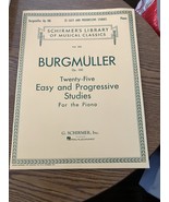  Burgmuller Twenty-Five Easy and Progressive Studies for the Piano 05025... - $153.45 MXN