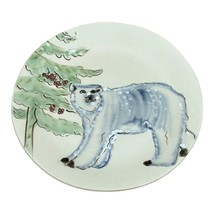 Pottery Barn Embossed 8 1/4” Plate Polar Bear 3D Glazed Design READ - $15.83