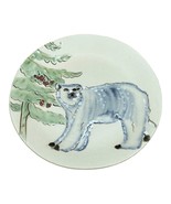 Pottery Barn Embossed 8 1/4” Plate Polar Bear 3D Glazed Design READ - $338.51 MXN