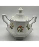 Johnson Brothers White Floral Posy Vintage Sugar Bowl - $13.52 CAD