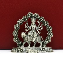 925 pure silver Goddess Gurga statue, figurine, puja article home temple art02 - £166.17 GBP