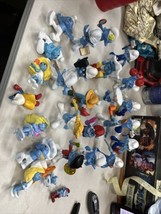 Lot of 27 PEYO SMURFS McDonald&#39;s Figurine Figure Happy Meal Toys 2011 2013 - $23.38