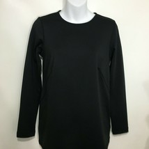 J. Jill Fit Petite XSP Rhodes Black Crewneck Long-Sleeve Tee T-Shirt Pullover - £20.42 GBP