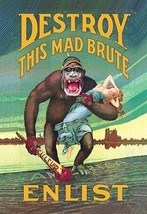 Destroy this Mad Brute - Enlist by Harry R. Hopps - Art Print - $21.99+
