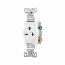 New Cooper 1876W White 20 Amp 250 Volt Receptacle 2 Pole 3 Wire Commercial Grade - £3.19 GBP