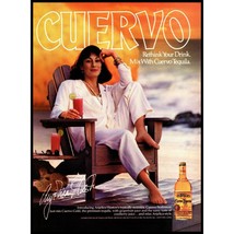 1987 Jose Cuervo Tequila Vintage Print Ad Angelica Huston Adirondack Chair Photo - £8.30 GBP