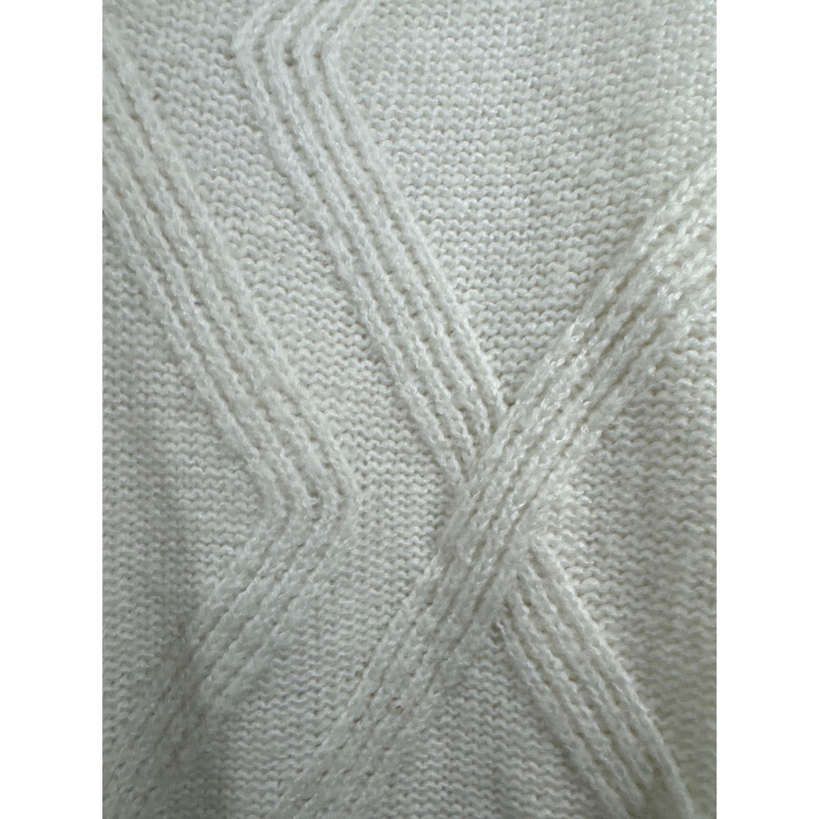 ANA A New Approach Sweater Off White Ivory V Neck Womens Size Large  Item image 3