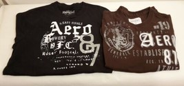 Lot of 2 aeropostale mens  87 n. east finals graphic tee shirts - £15.67 GBP