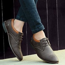 Mens Dress Shoe with Laces Pointed Toe synthetic Leather US size 7-12 Co... - $38.16