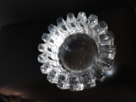CLEAR HEAVY GLASS SPROCKET 7" DIAMETER  BY 2.5" HIGH ASHTRAY.  #1969 image 13