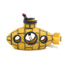 uxcell Aquarium Fish Tank Decoration Bubble Maker Yellow Spaceship Ornament 13x6 - £12.87 GBP