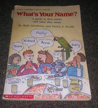 D) What&#39;s Your Name (1991, Paperback Book) Baby Name Meanings - £3.14 GBP