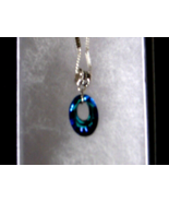 925 Sterling Silver Necklace Bermuda Blue Topas Cosmic Crystal from Swar... - £19.46 GBP