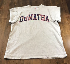 Vtg DeMatha High School T-shirt Men’s L Gray Eagle USA - £16.46 GBP
