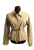London Jean Chino Beige Long Sleeve Safari Jacket Women’s Size Medium - £19.46 GBP