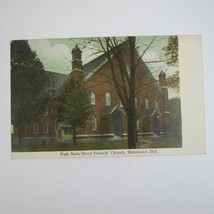 Antique Richmond Indiana Postcard East Main Street  Friends Church UNPOSTED - £7.84 GBP