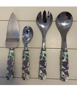 Pfaltzgraff Grapevine Ice Cream Scoop Cake Server and 2 Salad Servers Sp... - $50.02