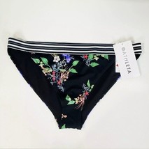 Athleta Black Gold Coast Floral Band Swim Bikini Bottom S or L New With Tags - £19.93 GBP