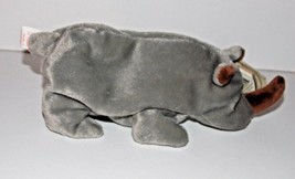 Ty Beanie Baby Spike Plush 7in Rhinoceros Stuffed Animal Retired with Ta... - £7.89 GBP