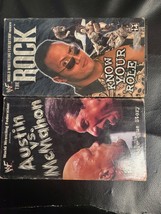 Lot Of 2 Wwf Wrestling :Austin Vs. Mc Mahon + The Rock VHS/ Very Good Complete - £6.18 GBP
