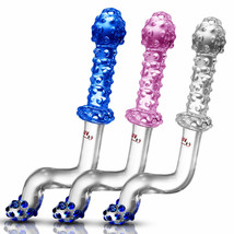LeLuv Glass Slim Juicer Crank Handle Pearly Anal Toy - £21.70 GBP+