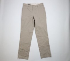 Vintage Brooks Brothers Mens 34x34 Faded Flat Front Chino Pants Beige Cotton - £35.57 GBP