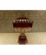 Westmoreland Red Cranberry Wedding Bowl / Candy Dish 10&quot;  - $55.39 CAD