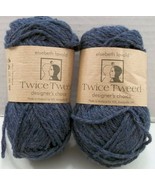 Elsebeth Lavold Prussian Blue Twice Tweed Yarn 2 Skeins 50 Gram Balls - £26.96 GBP