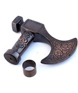 Designer Antique Brass Finish Viking Axe Head Handle Only for Walking St... - $389.35 MXN