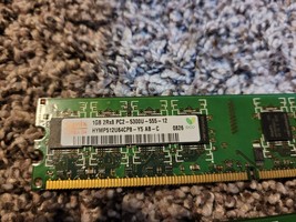 Quantity of Two 1G Hynix HYMP512U64CP8-Y5 AB-C PC2-5300U-555-12 RAM Sticks - $16.00