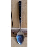 ALBA VTG KITCHEN SERVING SPOON Long Black Handle Stainless Steel Made in... - £17.60 GBP