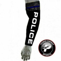 Police Lives Matters Cops Thin Blue Line FLAG Compression Arm Sleeve P O... - £6.25 GBP