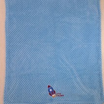 Zak &amp; Zoey Blue Rocket Baby Blanket &quot;Little Explorer&quot; Rippled 31x38 Inch - £9.24 GBP