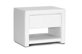 Nayana White Upholstered Modern Nightstand, 1-Drawers - $142.00