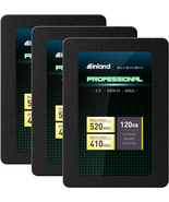Professional 3 Pack 120GB SSD 3D TLC NAND SATA III 6Gb/S 2.5&quot; Internal S... - £57.16 GBP