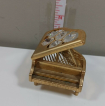 Figurines Pianos Collectible Crystals Metal Gold Piano Home Figurine - £23.56 GBP