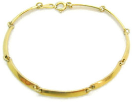 6.50&quot; Avon Long Link Detailed Gold Tone Estate Woman Vintage Bracelet - £11.60 GBP